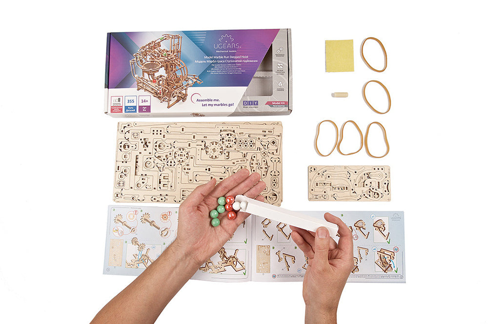 Stepped Hoist Marble Run