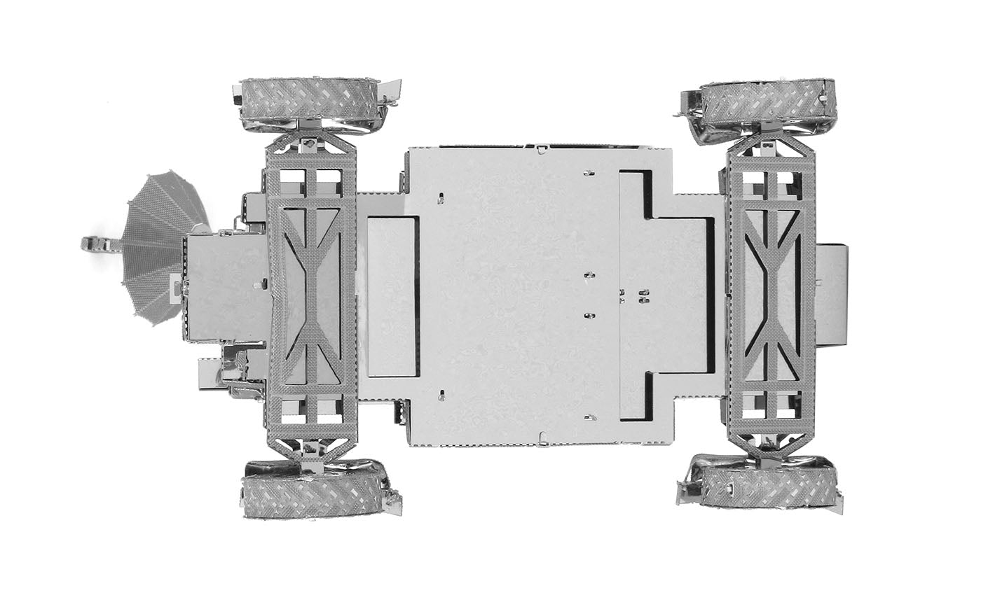 Metal Earth- Apollo Lunar Rover 3D Metal Model Kit Costruzione, Colore Argento, Medio, MMS094