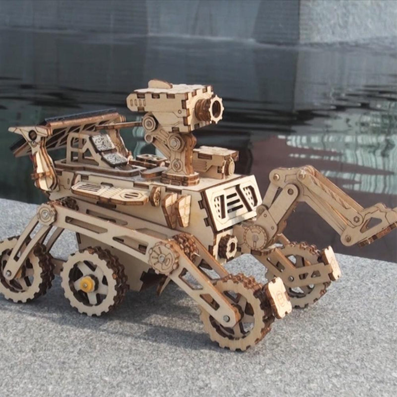 Robot spatiale 3D en bois à monter Robotime Vagabond Rover Space mission  STEM énergie solaire exploration - Leobotics